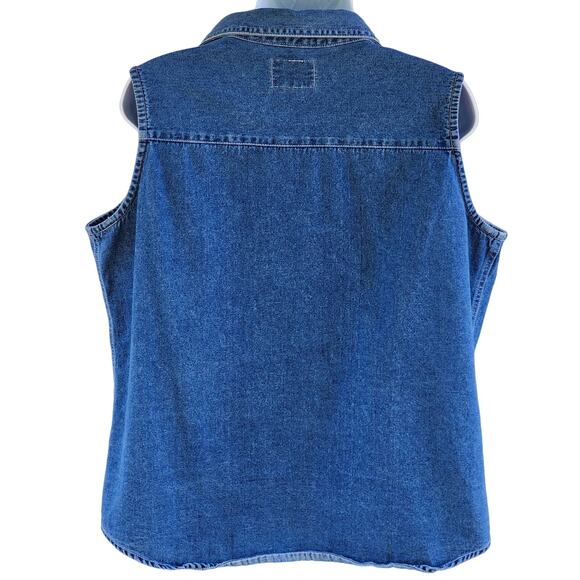 Chicks's Albuquerque New Mexico Denim Shirt XL Vintage Harley Davidson Biker - Picture 7 of 10